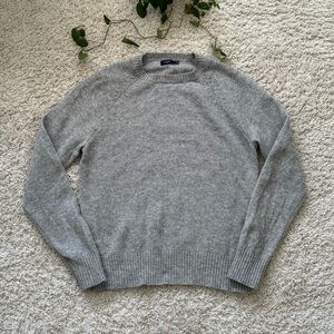 J. Crew 100% Lambs Wool Gray Sweater Size S